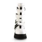 Vegan 6,5 cm RENEGADE-55 alternative ankle boots platform white