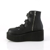 Vegan 7,5 cm CREEPER-260 creepers boots - plateauboots mit schnalle