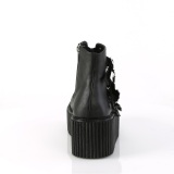 Vegan 7,5 cm CREEPER-260 creepers boots - plateauboots mit schnalle