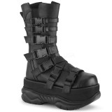 Vegan 7,5 cm NEPTUNE-210 demoniacult stiefel - unisex plateaustiefel