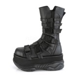 Vegan 7,5 cm NEPTUNE-210 demoniacult stiefel - unisex plateaustiefel