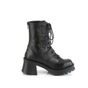 Vegan 7 cm Demonia BRATTY-118 chunky heel ankle boots