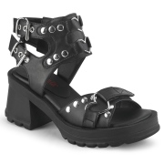 Vegan 7 cm DemoniaCult BRATTY-07 chunky heel platform sandals