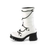 Vegan 7 cm DemoniaCult BRATTY-120-2 chunky heel platform boots