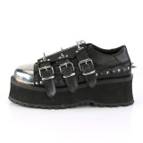 Vegan 7 cm GRAVEDIGGER-03 Plateau Gothic Schuhe Herren