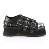 Vegan 7 cm GRAVEDIGGER-03 Plateau Gothic Schuhe Herren