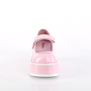 Vegan 8,5 cm DemoniaCult DOLLIE-01 Rosa mary jane pumps