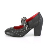 Vegan 8 cm VIVIKA-32 gothic maryjane pumps mit fledermausflügel