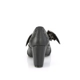 Vegan 8 cm VIVIKA-32 gothic maryjane pumps with bat wings