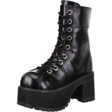 Vegan 9,5 cm RANGER-301 DemoniaCult alternative plateauboots schwarz