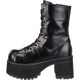 Vegan 9,5 cm RANGER-301 DemoniaCult alternative plateauboots schwarz