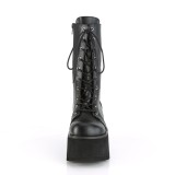 Vegan 9 cm ASHES-105 DemoniaCult alternative plateauboots schwarz