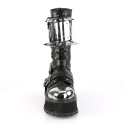 Vegan Leder GRAVEDIGGER-250 demoniacult stahlkappen springerstiefel - unisex kampfstiefel