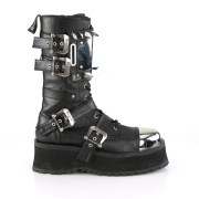 Vegan Leder GRAVEDIGGER-250 demoniacult stahlkappen springerstiefel - unisex kampfstiefel