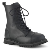 Vegan Leder RIOT-10 demonia punk stiefeletten - stahlkappen kampf stiefeletten