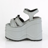 Vegan Neon 15 cm Demonia WAVE-13 lolita platform wedge sandals