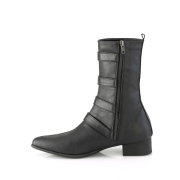 Vegan WARLOCK-110-B herren boots - winklepicker spitze stiefeletten 4-schnallen