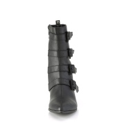 Vegan WARLOCK-110-C herren boots - winklepicker spitze stiefeletten 4-schnallen