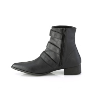 Vegan WARLOCK-50-C herren boots - winklepicker spitze stiefeletten 3-schnallen