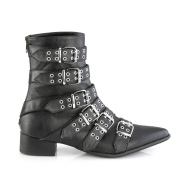 Vegan WARLOCK-70 herren boots - winklepicker spitze stiefeletten 6-schnallen