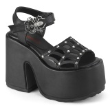 Vegan blockabsatz 13 cm Demonia CAMEL-17 chunky heel plateau sandaletten