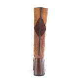 Vegan blockabsatz 13 cm Demonia CAMEL-280-2 chunky heel plateaustiefel