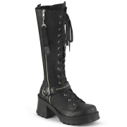 Vegan blockabsatz 7 cm Demonia BRATTY-206 chunky heel plateaustiefel