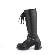 Vegan blockabsatz 7 cm Demonia BRATTY-206 chunky heel plateaustiefel