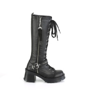 Vegan blockabsatz 7 cm Demonia BRATTY-206 chunky heel plateaustiefel