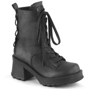 Vegan blockabsatz 7 cm Demonia BRATTY-50 chunky heel plateau stiefeletten