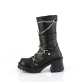 Vegan blockabsatz 7 cm DemoniaCult BRATTY-120 chunky heel plateaustiefel