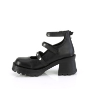 Vegan blockabsatz 7 cm DemoniaCult BRATTY-30 chunky heel plateau schuhe