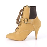 Vegan braun 10 cm DREAM-1022 ankle booties high heels für männer