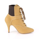 Vegan braun 10 cm DREAM-1022 ankle booties high heels für männer