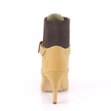 Vegan braun 10 cm DREAM-1022 ankle booties high heels für männer