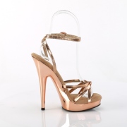 Vegan gold rose sandals 15 cm SULTRY-638 fabulicious high heels sandals