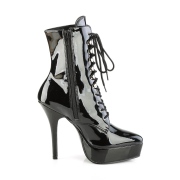 Vegan schwarz 13,5 cm INDULGE-1020-1 ankle booties high heels für männer