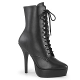 Vegan schwarz 13,5 cm INDULGE-1020 ankle booties high heels für männer