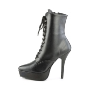 Vegan schwarz 13,5 cm INDULGE-1020 ankle booties high heels für männer