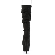 Vegan suede 18 cm ADORE-1061 exotic pole dance stiefel in schwarz