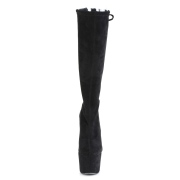 Vegan suede 18 cm ADORE-2008 exotic pole dance stiefel in schwarz