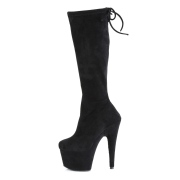 Vegan suede 18 cm ADORE-2008 exotic pole dance stiefel in schwarz