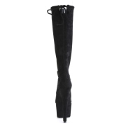 Vegan suede 18 cm ADORE-2008 exotic pole dance stiefel in schwarz