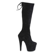 Vegan suede 18 cm ADORE-2008 exotic pole dance stiefel in schwarz