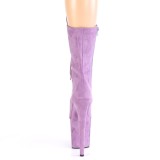 Vegan suede 20 cm FLAMINGO-1050FS exotic pole dance stiefel in lila