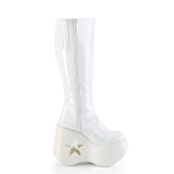 Vegan weiss 13 cm DYNAMITE-218 emo punk plateau wedges stiefel