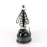 Vegan weiss 5 cm SLACKER-88 Demonia stiefeletten mit plateau