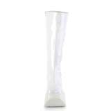 Vegan white 13 cm DYNAMITE-218 emo punk platform wedges boots