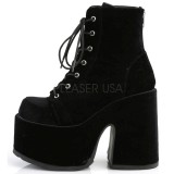 Velvet 13 cm CAMEL-203 chunky demonia ankle boots platform
