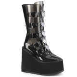 Vinyl 14 cm SWING-230C buckle boots - alternative boots platform black